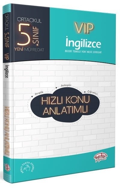 Editör 5. Sınıf VIP İngilizce Hızlı Konu Anlatımlı Editör Yayınları