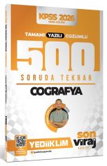 Yediiklim 2026 KPSS Coğrafya 500 Soruda Tekrar Son Viraj Serisi Çözümlü - Hakan Topcan Yediiklim Yayınları