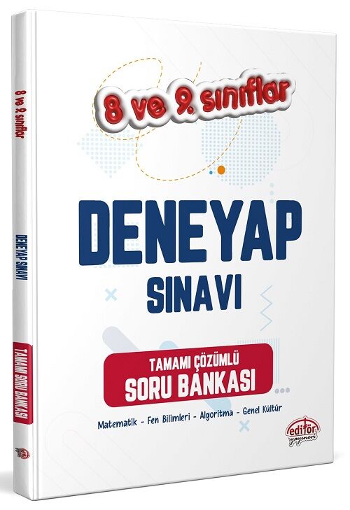 Editör 8. ve 9. Sınıf Tüm Dersler Deneyap Sınavı Soru Bankası Çözümlü Editör Yayınları