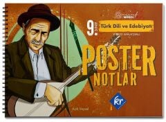 KR Akademi 9. Sınıf Türk Dili ve Edebiyatı Poster Notlar KR Akademi Yayınları