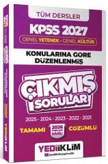 Yediiklim 2027 KPSS Genel Yetenek Genel Kültür Çıkmış Sorular Konularına Göre Çözümlü Yediiklim Yayınları