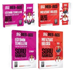 SÜPER FİYAT - İndeks Akademi 2026 MEB-AGS Eğitimin Temelleri + Mevzuat Bilgisi Ders Notları + Soru Bankası 4 lü Set - Zeynep Salman İçli, Emrah Vahap Özkaraca İndeks Akademi Yayıncılık