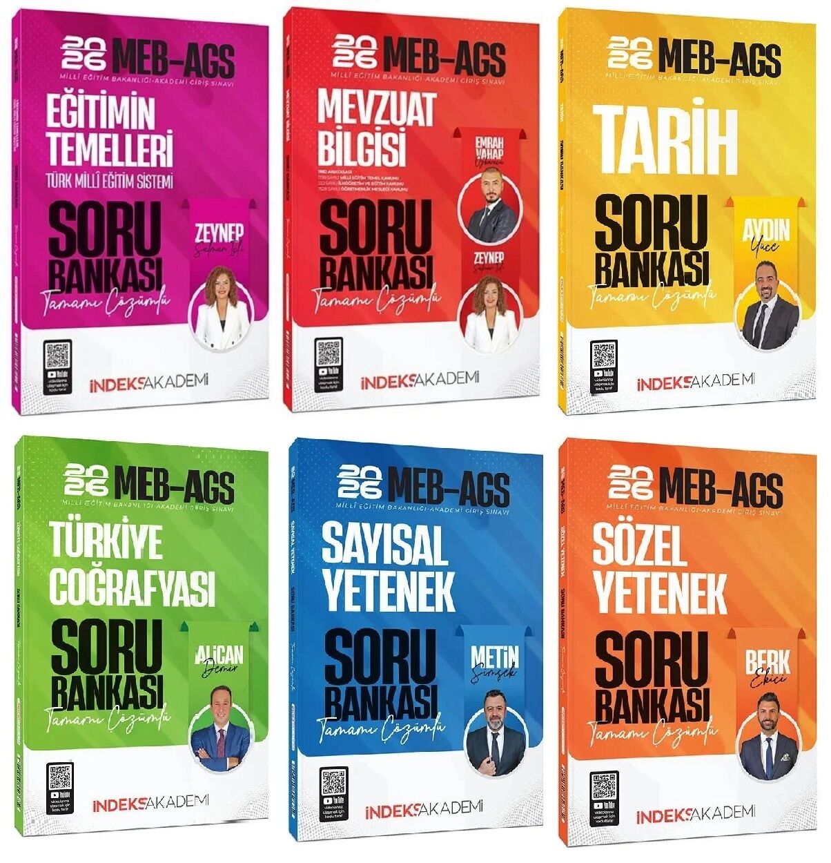 İndeks Akademi 2026 MEB-AGS Tüm Dersler Soru Bankası 6 lı Set İndeks Akademi Yayıncılık