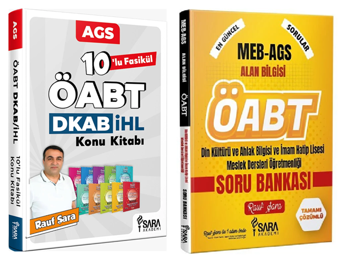 Şara Akademi 2026 ÖABT MEB-AGS Din Kültürü Konu Anlatımlı Set + Soru Bankası Seti - Rauf Şara Şara Akademi