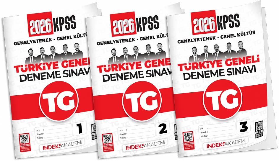 İndeks Akademi 2026 KPSS TG 1-2-3 Türkiye Geneli Deneme Genel Yetenek Genel Kültür Çözümlü 2 lİ Set İndeks Akademi Yayıncılık