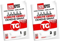 İndeks Akademi 2026 KPSS TG 1-2 Türkiye Geneli Deneme Genel Yetenek Genel Kültür Çözümlü 2 lİ Set İndeks Akademi Yayıncılık