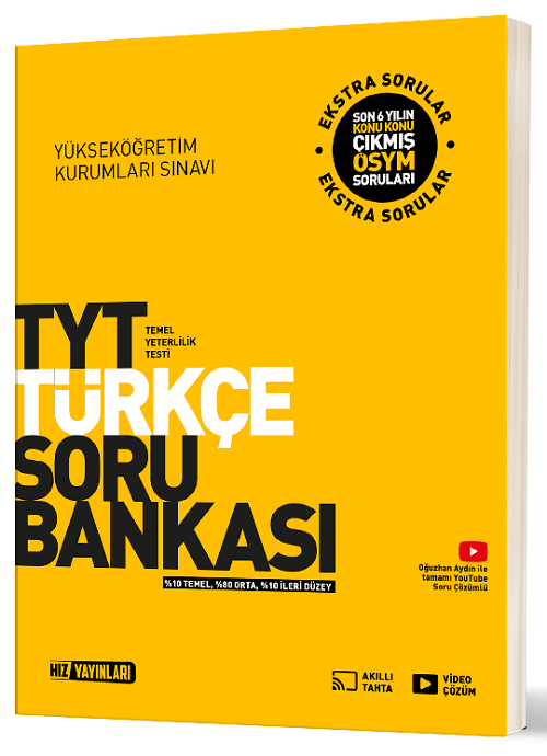 Hız Yayınları YKS TYT Türkçe Soru Bankası Hız Yayınları