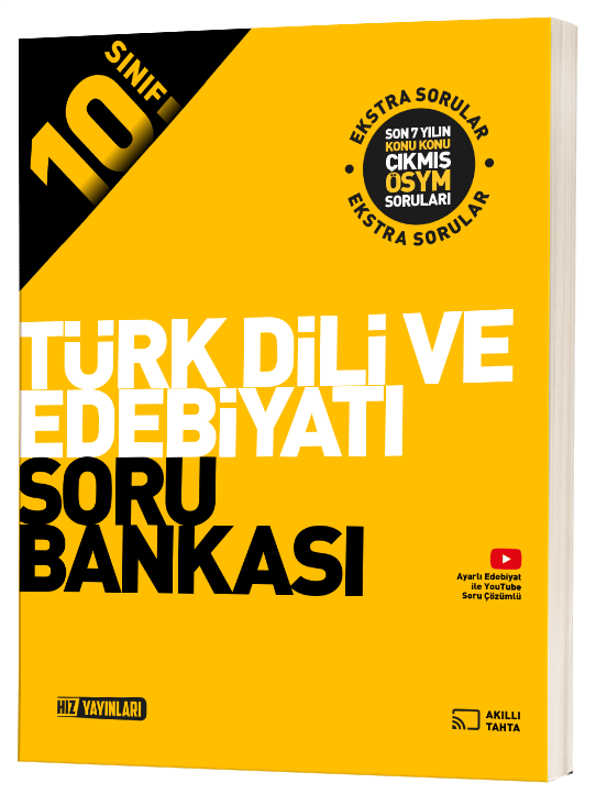 Hız Yayınları 10. Sınıf Türk Dili ve Edebiyatı Soru Bankası Çözümlü Hız Yayınları
