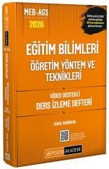 YENİ AGS - Pegem 2026 MEB-AGS Eğitim Bilimleri Öğretim Yöntem ve Teknikleri Ders İzleme Defteri Pegem Akademi Yayınları