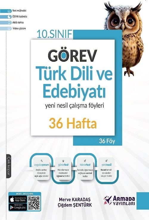 Armada 10. Sınıf Türk Dili ve Edebiyatı Görev Çalışma Föyleri Armada Yayınları