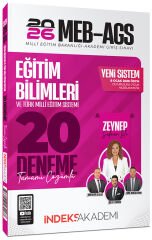YENİ AGS - İndeks Akademi 2026 MEB-AGS Eğitim Bilimleri ve Türk Milli Eğitim Sistemi 20 Deneme Çözümlü - Zeynep Salman İçli İndeks Akademi Yayıncılık