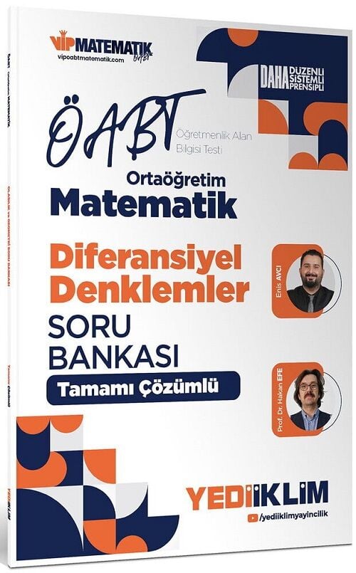 Yediiklim 2027 ÖABT MEB-AGS Lise Ortaöğretim Matematik Diferansiyel Denklemler Soru Bankası Çözümlü Yediiklim Yayınları
