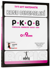 Barış YKS TYT AYT Matematik Permütasyon, Kombinasyon, Olasılık ve Binom Konu Denemeleri - Barış Çelenk Barış Yayınları