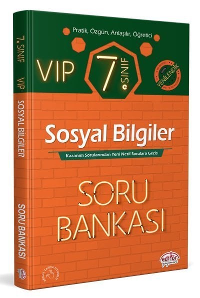 Editör 7. Sınıf VIP Sosyal Bilgiler Soru Bankası Editör Yayınları