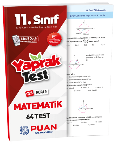 Puan 11. Sınıf Matematik Çek Kopar 64 Yaprak Test Puan Yayınları
