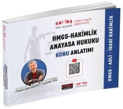 Savaş 2026 HMGS Hakimlik Anayasa Hukuku Video Takip Ders Notu Konu Anlatımı - Ahmet Nohutçu Savaş Yayınları