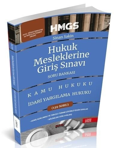 Savaş 2025 HMGS Kamu Hukuku İdari Yargılama Hukuku Soru Bankası 4. Baskı - Sinan Sakin Savaş Yayınları