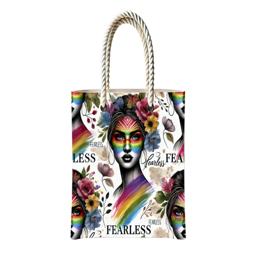 Çantasepette Bez Çanta Fearless Women Temalı Fermuarlı Günlük Kullanım