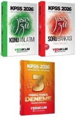 Yediiklim 2026 KPSS Lise Ortaöğretim Ön Lisans İşin Özü Konu + Soru Bankası + 3 Deneme 3 lü Set Yediiklim Yayınları