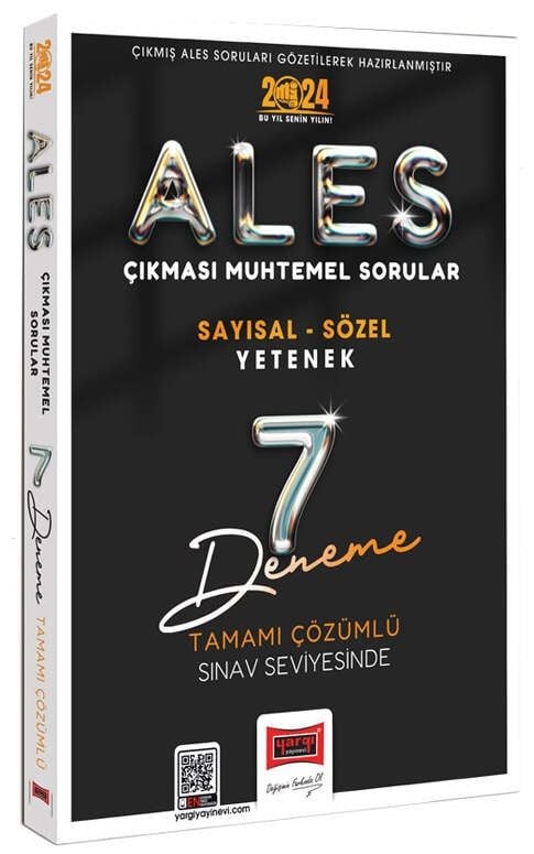 SÜPER FİYAT - Yargı 2024 ALES Çıkması Muhtemel Sorular 7 Deneme Çözümlü Yargı Yayınları