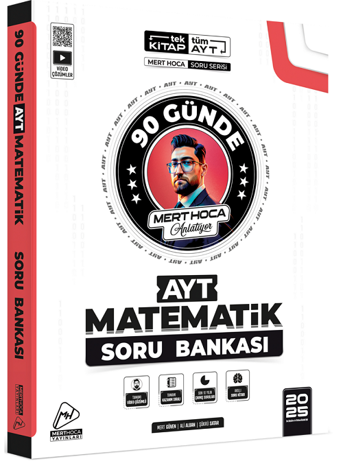 Mert Hoca 2025 YKS AYT 90 Günde Matematik Soru Bankası Çözümlü - Mert Güven Mert Hoca Yayınları