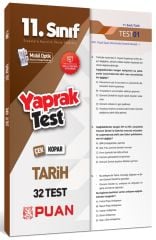 Puan 11. Sınıf Tarih Çek Kopar 32 Yaprak Test Puan Yayınları