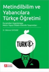 Pegem Metindilbilim ve Yabancılara Türkçe Öğretimi - Mehmet Saydam Pegem Akademi Yayıncılık