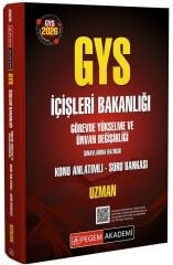 Pegem 2026 GYS İçişleri Bakanlığı Uzman Konu Anlatımlı Soru Bankası Görevde Yükselme Pegem Akademi Yayınları