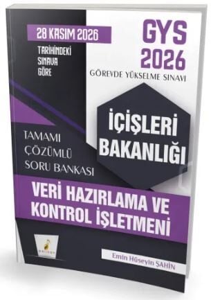 Pelikan 2026 GYS İçişleri Bakanlığı Veri Hazırlama ve Kontrol İşletmeni Soru Bankası Çözümlü Görevde Yükselme - Emin Hüseyin Şahin Pelikan Yayınevi