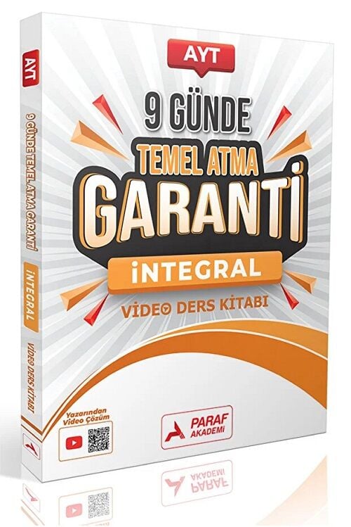 Paraf Akademi YKS AYT İntegral 9 Günde Temel Atma Garanti Video Ders Kitabı Paraf Akademi Yayınları