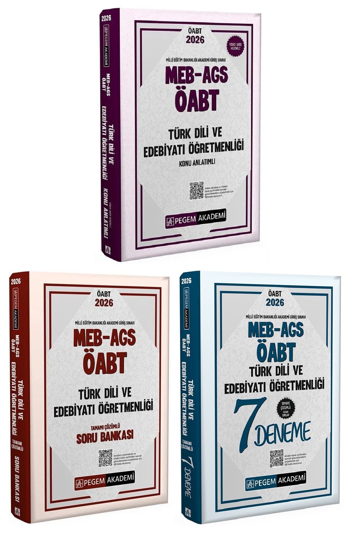 Pegem 2026 ÖABT MEB-AGS Türk Dili ve Edebiyatı Öğretmenliği Konu + Soru Bankası + 7 Deneme 3 lü Set Pegem Akademi Yayınları