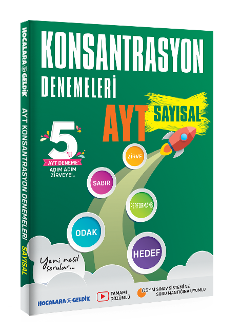 SÜPER FİYAT - Hocalara Geldik YKS AYT Sayısal Konsantrasyon 5 Deneme Çözümlü Hocalara Geldik