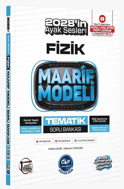Çap Yayınları 2028 YKS TYT AYT Fizik Ders Platosu Maarif Modeli Tematik Soru Bankası Çap Yayınları