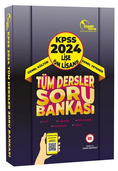SÜPER FİYAT - Doktrin 2024 KPSS Lise Ön Lisans Tüm Dersler Soru Bankası Doktrin Yayınları