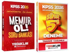 Yediiklim 2026 KPSS Lise Ortaöğretim Ön Lisans MEMUR OL Soru Bankası + 5 Deneme 2 li Set Yediiklim Yayınları