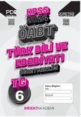 İndeks Akademi 2024 ÖABT TG-6 Türkiye Geneli Deneme Türk Dili ve Edebiyatı Çözümlü İndeks Akademi Yayıncılık