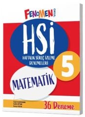 Fenomen Okul 5. Sınıf Matematik HSİ Haftalık Süreç İzleme 36 Deneme Fenomen Okul Yayınları
