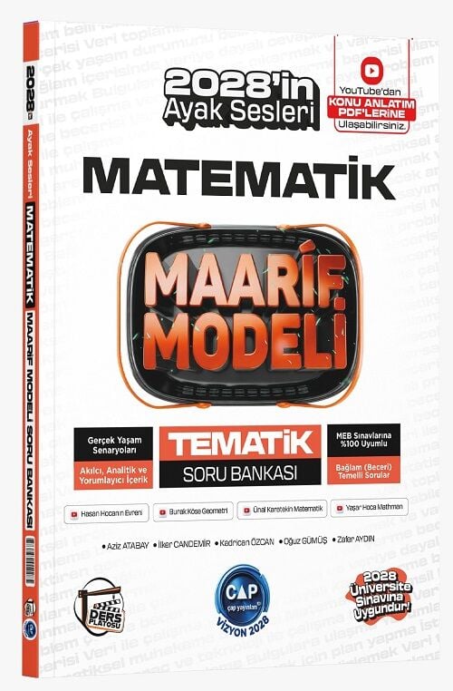 Çap Yayınları 2028 YKS TYT AYT Matematik Ders Platosu Maarif Modeli Tematik Soru Bankası Çap Yayınları