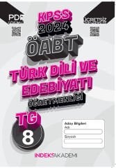 İndeks Akademi 2024 ÖABT TG-8 Türkiye Geneli Deneme Türk Dili ve Edebiyatı Çözümlü İndeks Akademi Yayıncılık