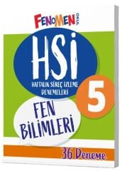 Fenomen Okul 5. Sınıf Fen Bilimleri HSİ Haftalık Süreç İzleme 36 Deneme Fenomen Okul Yayınları