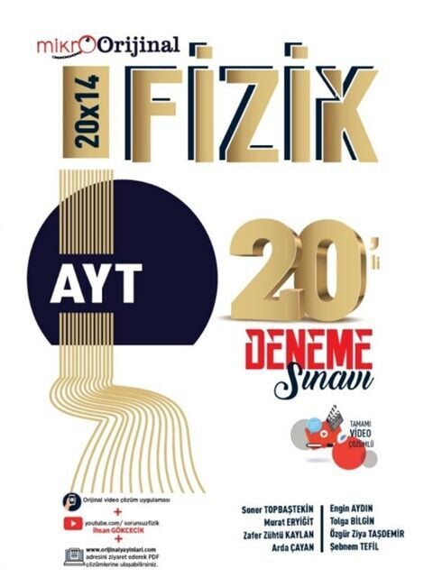 Orijinal YKS AYT Fizik Mikro Orijinal 20 Deneme Orijinal Yayınları