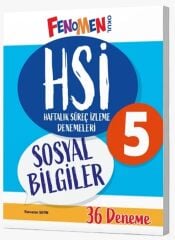 Fenomen Okul 5. Sınıf Sosyal Bilgiler HSİ Haftalık Süreç İzleme 36 Deneme Fenomen Okul Yayınları