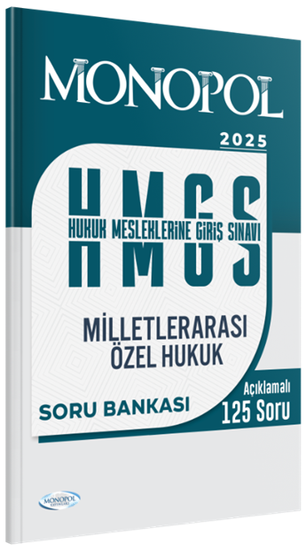 Monopol 2025 HMGS Milletlerarası Özel Hukuk Soru Bankası Monopol Yayınları