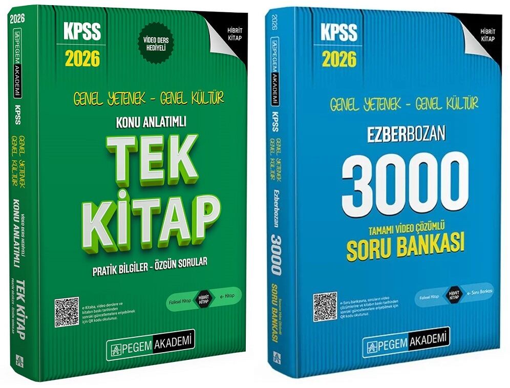Pegem 2026 KPSS Genel Yetenek Genel Kültür Konu + Soru Bankası 2