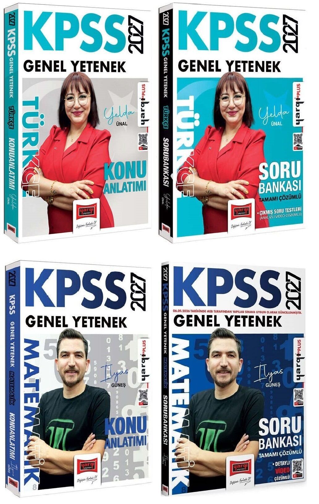 Yargı 2027 KPSS Türkçe + Matematik Konu Anlatımı + Soru Bankası 4 lü Set Yargı Yayınları