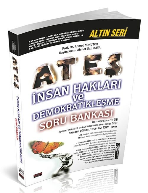 Savaş 2025 ATEŞ İnsan Hakları ve Demokratikleşme Soru Bankası Çözümlü 6. Baskı - Ahmet Nohutçu Savaş Yayınları