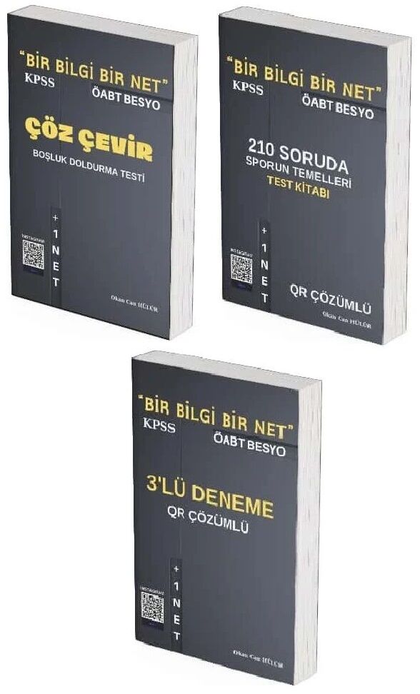 Bir Bilgi Bir Net ÖABT Beden Eğitimi Boşluk Doldurma + Test + 3 Deneme 3 lü Set - Okan Can Hülür Bir Bilgi Bir Net