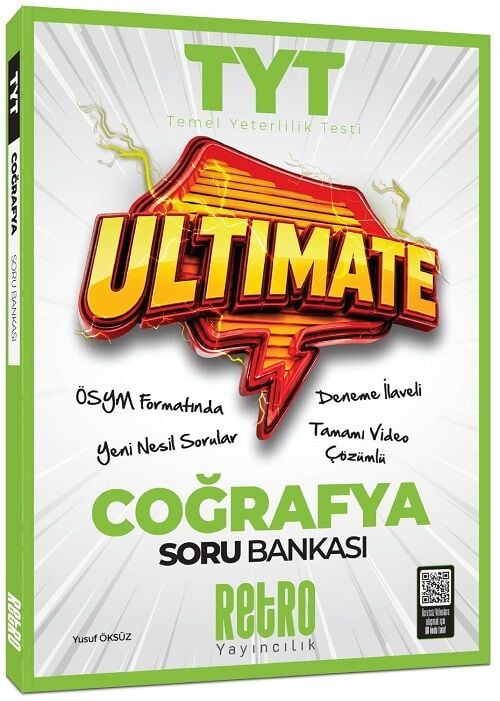 Retro YKS TYT Coğrafya Ultimate Soru Bankası Çözümlü - Yusuf Öksüz Retro Yayıncılık