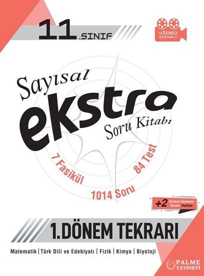Palme 11. Sınıf Sayısal 1. Dönem Tekrarı Ekstra Soru Kitabı Palme Yayınları