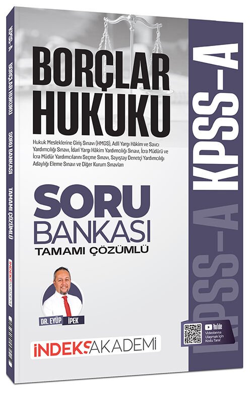 İndeks Akademi 2027 KPSS A Grubu Borçlar Hukuku Soru Bankası Çözümlü - Eyüp İpek İndeks Akademi Yayıncılık